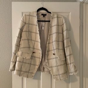 Ann Taylor never worn windowpane jacket